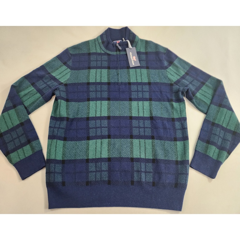 Vineyard Vines sweater adult M Medium blue green 1E001553_342 HOL23 $248 mens